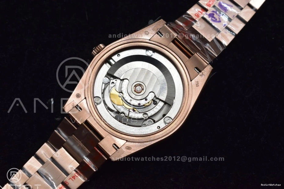 DayDate Markers FashionForward Steel Bracelet RG Roman V 904L on Tungsten GMF President 40 Weighted Dial 709 A2836 Green 1026